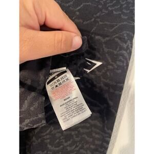 Gymshark gym shorts size medium black and animal print